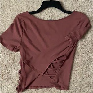 Dark Pink Crop Top